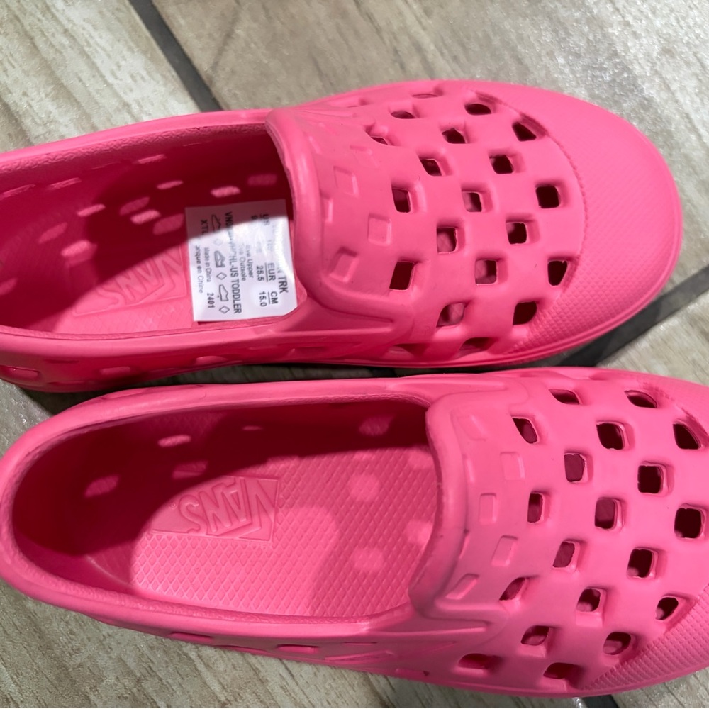 Vans Kids' Pink Slip-On Clog Shoes size 9